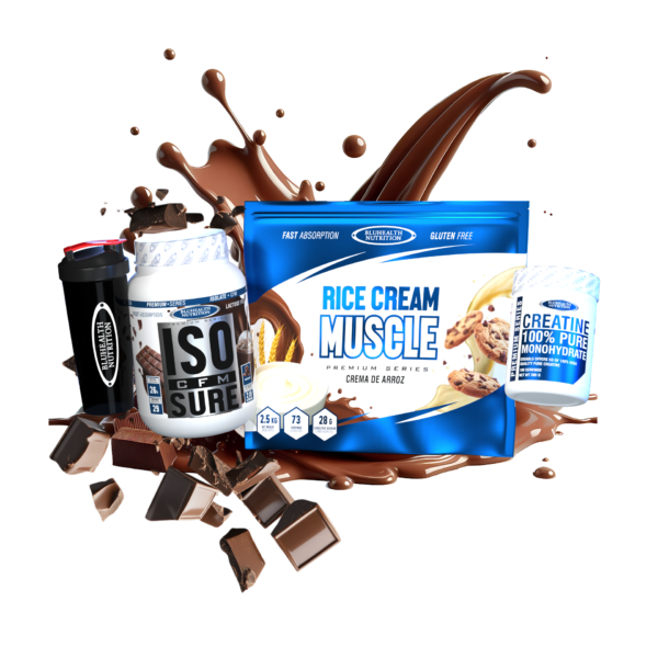 ISO CFM SURE 2lb + Rice Cream Muscle 2.5kg + Creatina Monohidratada 500g