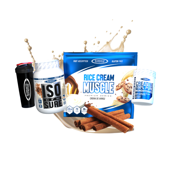 ISO CFM SURE 2lb + Rice Cream Muscle 2.5kg + Creatina Monohidratada 500g