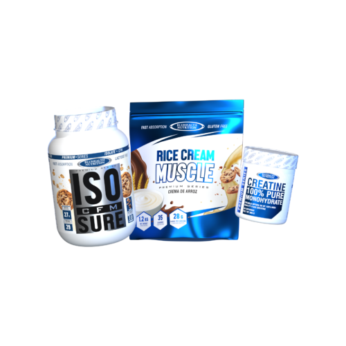 ISO CFM SURE 2lb + Rice Cream Muscle 1.2kg + Creatina Monohidratada 300g