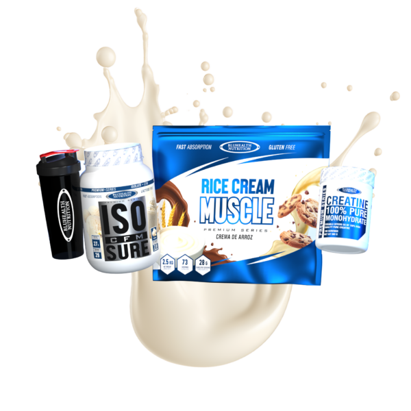ISO CFM SURE 2lb + Rice Cream Muscle 2.5kg + Creatina Monohidratada 500g