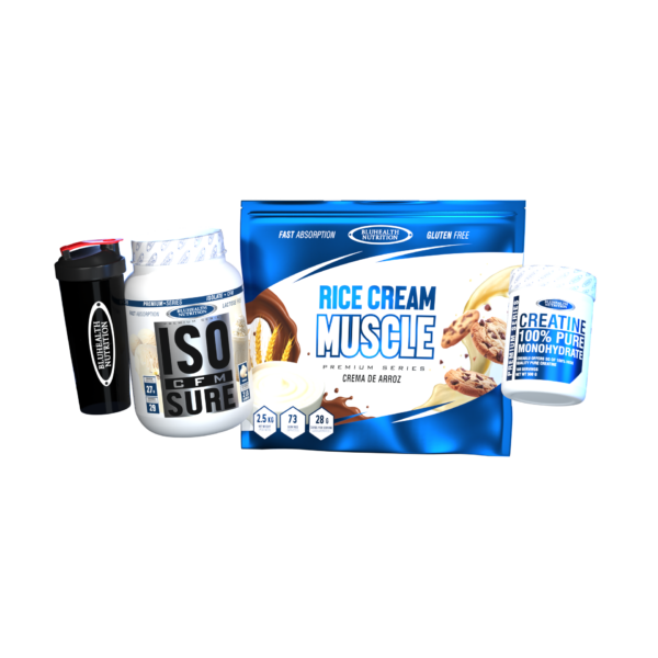 ISO CFM SURE 2lb + Rice Cream Muscle 2.5kg + Creatina Monohidratada 500g
