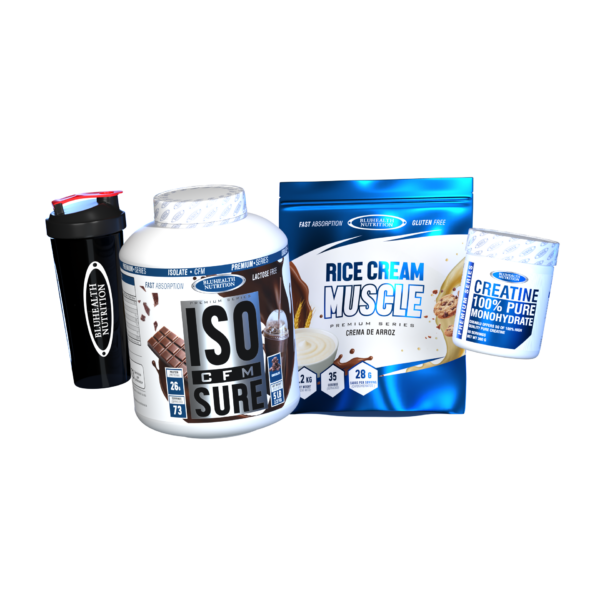 ISO CFM SURE 5lb + Rice Cream Muscle 1.2kg + Creatina Monohidratada 300g