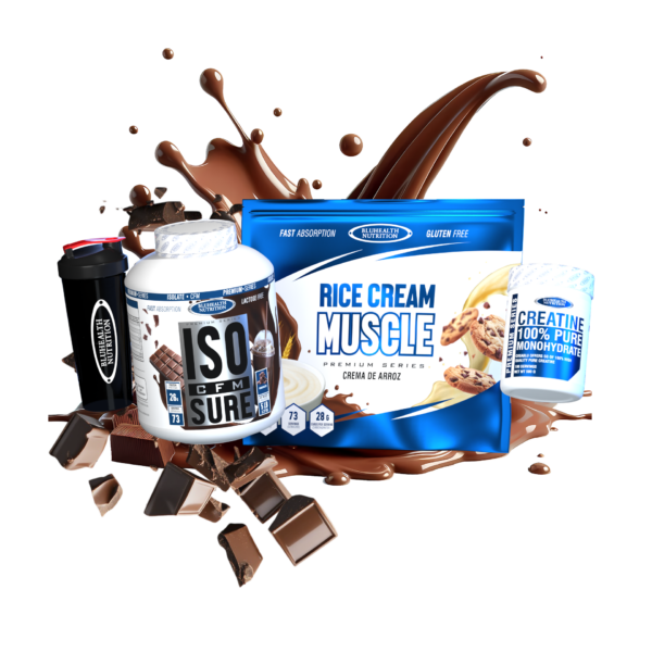 ISO CFM SURE 5lb + Rice Cream Muscle 2.5kg + Creatina Monohidratada 500g