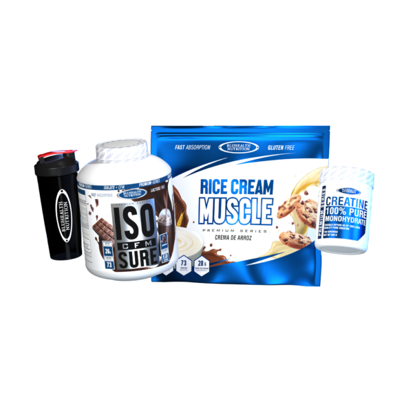 ISO CFM SURE 5lb + Rice Cream Muscle 2.5kg + Creatina Monohidratada 500g