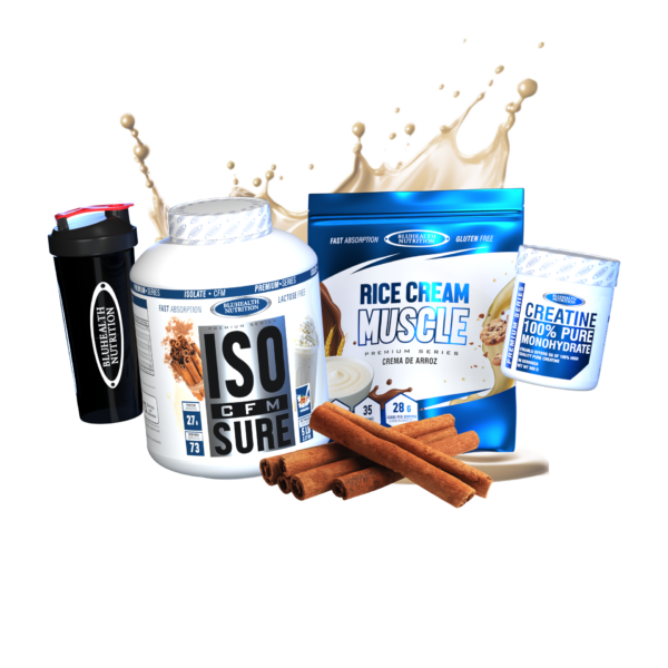 ISO CFM SURE 5lb + Rice Cream Muscle 1.2kg + Creatina Monohidratada 300g