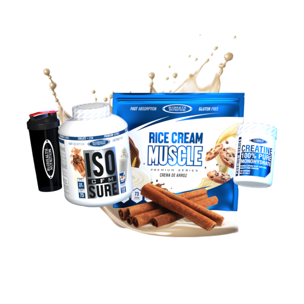 ISO CFM SURE 5lb + Rice Cream Muscle 2.5kg + Creatina Monohidratada 500g