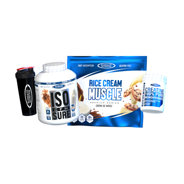 ISO CFM SURE 5lb + Rice Cream Muscle 2.5kg + Creatina Monohidratada 500g