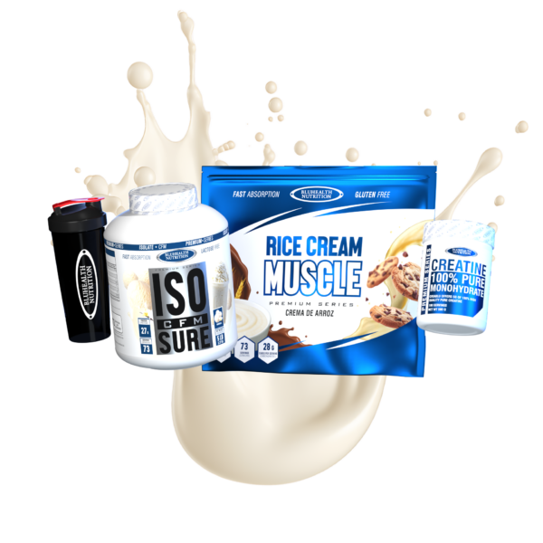 ISO CFM SURE 5lb + Rice Cream Muscle 2.5kg + Creatina Monohidratada 500g