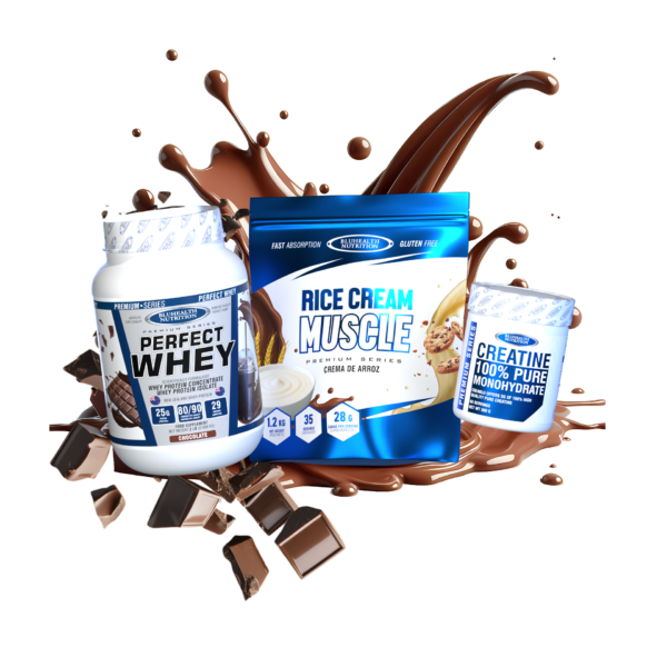 Perfect Whey 2lb + Rice Cream Muscle 1.2kg + Creatina Monohidratada 300g