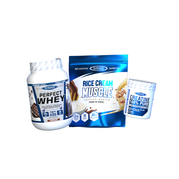 Perfect Whey 2lb + Rice Cream Muscle 1.2kg + Creatina Monohidratada 300g