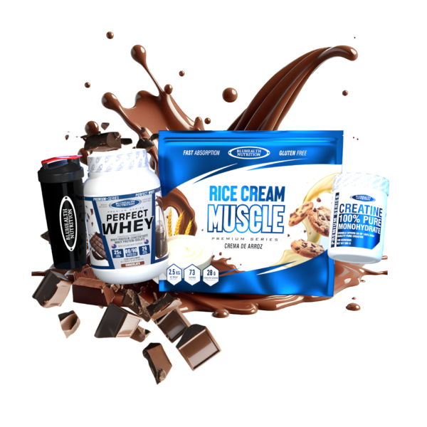 Perfect Whey 2lb + Rice Cream Muscle 2.5kg + Creatina Monohidratada 500g