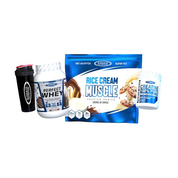 Perfect Whey 2lb + Rice Cream Muscle 2.5kg + Creatina Monohidratada 500g