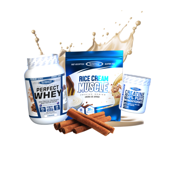 Perfect Whey 2lb + Rice Cream Muscle 1.2kg + Creatina Monohidratada 300g