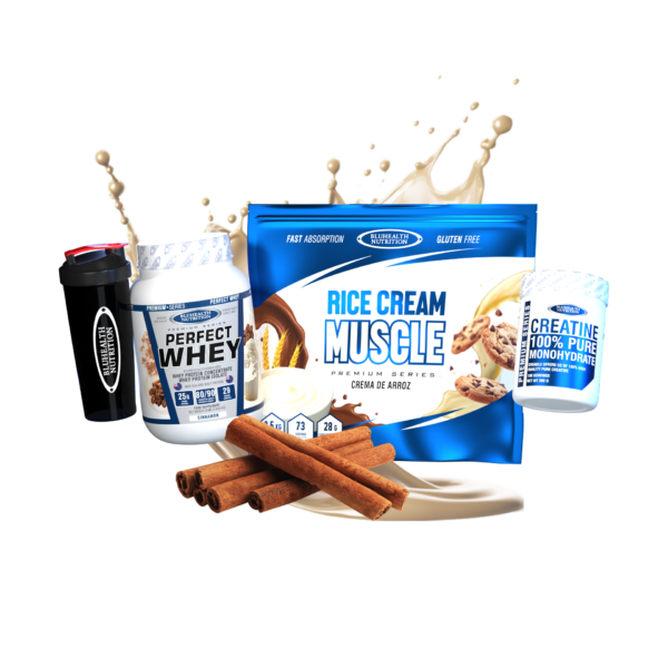 Perfect Whey 2lb + Rice Cream Muscle 2.5kg + Creatina Monohidratada 500g