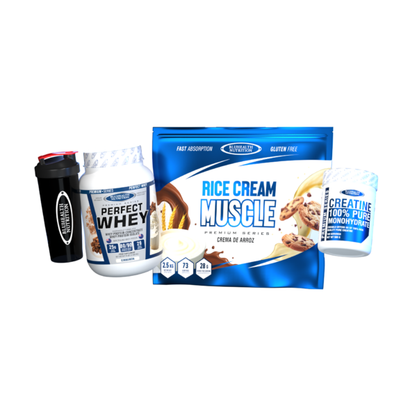 Perfect Whey 2lb + Rice Cream Muscle 2.5kg + Creatina Monohidratada 500g