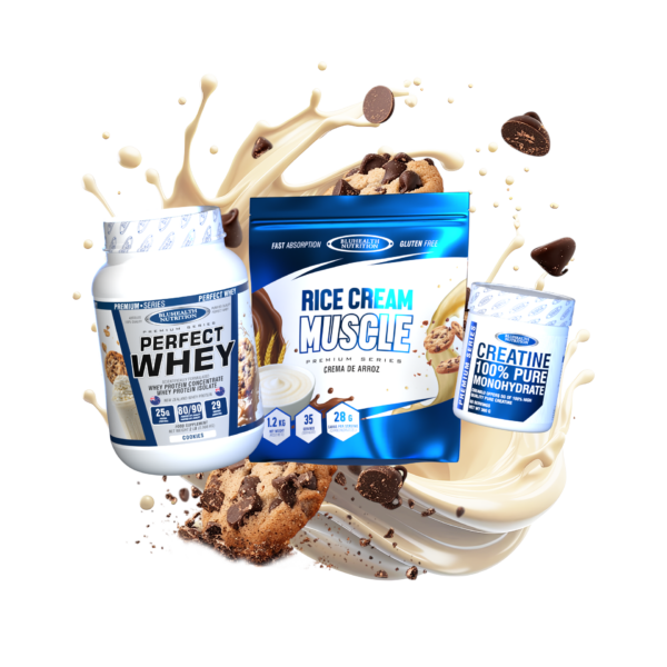 Perfect Whey 2lb + Rice Cream Muscle 1.2kg + Creatina Monohidratada 300g