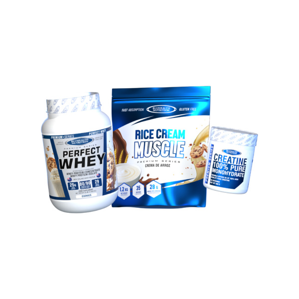 Perfect Whey 2lb + Rice Cream Muscle 1.2kg + Creatina Monohidratada 300g