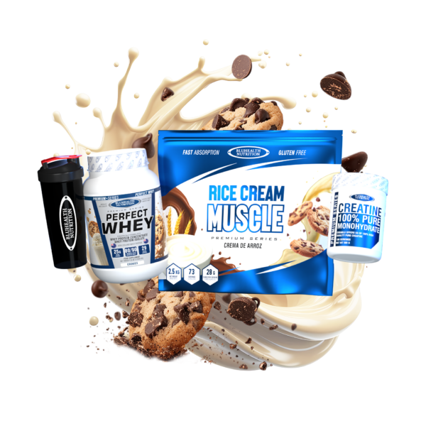 Perfect Whey 2lb + Rice Cream Muscle 2.5kg + Creatina Monohidratada 500g