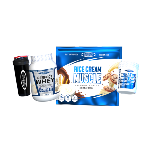 Perfect Whey 2lb + Rice Cream Muscle 2.5kg + Creatina Monohidratada 500g