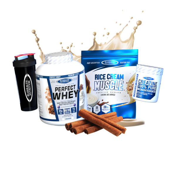 Perfect Whey 5lb + Rice Cream Muscle 1.2kg + Creatina Monohidratada 300g