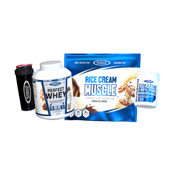 Perfect Whey 5lb + Rice Cream Muscle 2.5kg + Creatina Monohidratada 500g