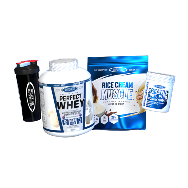 Perfect Whey 5lb + Rice Cream Muscle 1.2kg + Creatina Monohidratada 300g