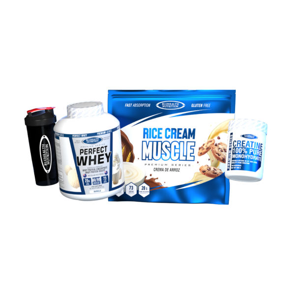 Perfect Whey 5lb + Rice Cream Muscle 2.5kg + Creatina Monohidratada 500g