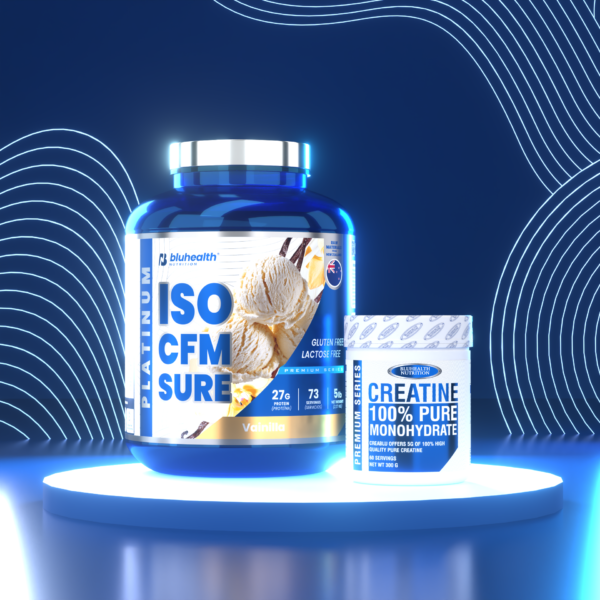 ISO CFM SURE 5lb Vainilla + Creatina 300gr Platinum ISO CFM SURE 5lb + Creatina Monohidratada 300g