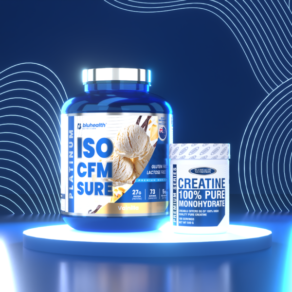 ISO CFM SURE 5lb Vainilla + Creatina 500gr Platinum ISO CFM SURE 5lb + Creatina Monohidratada 500g