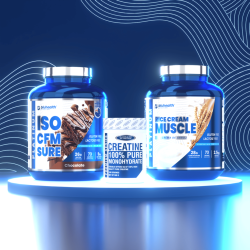 Platinum ISO CFM SURE 5lb + Platinum Rice Cream Muscle 2.5kg + Creatina Monohidratada 500g
