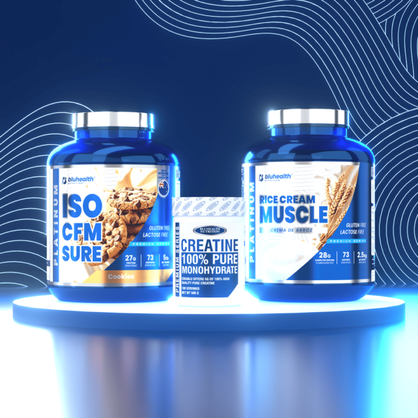 Platinum ISO CFM SURE 5lb + Platinum Rice Cream Muscle 2.5kg + Creatina Monohidratada 500g