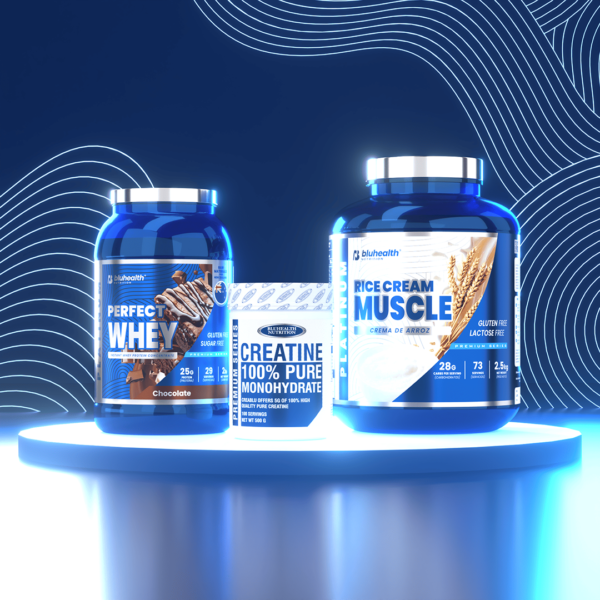 Platinum Perfect Whey 2lb + Platinum Rice Cream Muscle 2.5kg + Creatina Monohidratada 500g