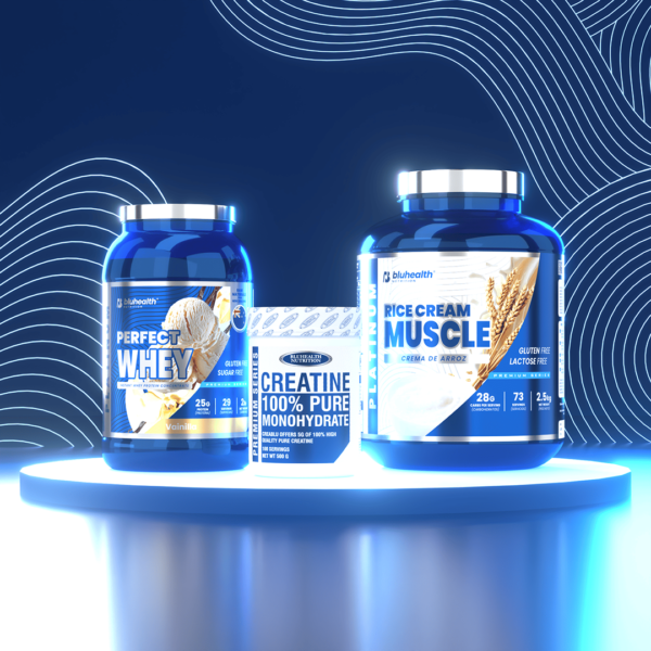 Platinum Perfect Whey 2lb + Platinum Rice Cream Muscle 2.5kg + Creatina Monohidratada 500g